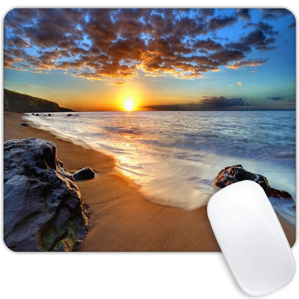 Beach Sunset Mouse pad Customized Mousepad Non-Slip Rubber Base Mouse Pads fo...