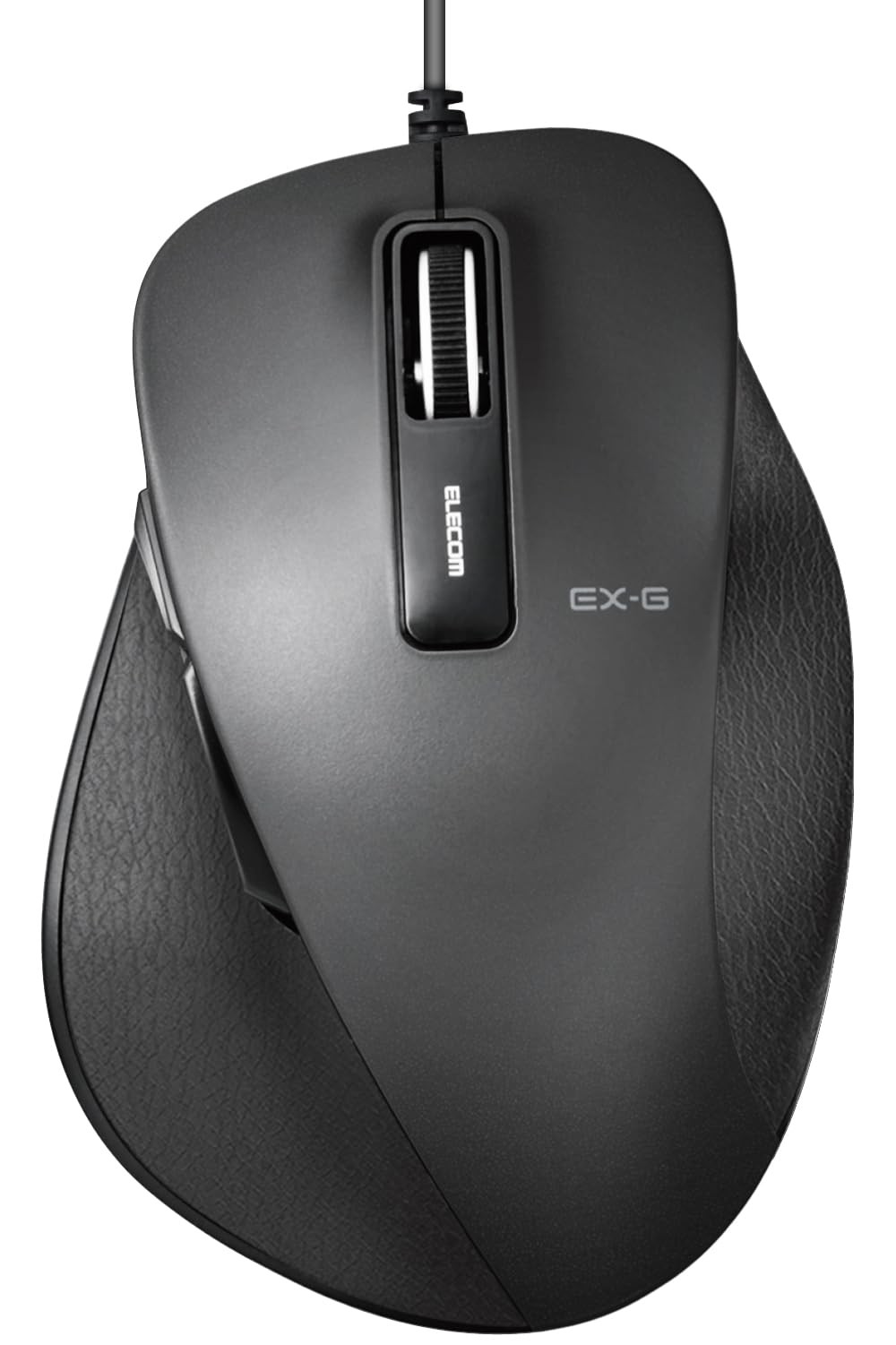 Elecom Mouse Wired LSize Quiet BlueLED Grip Black
