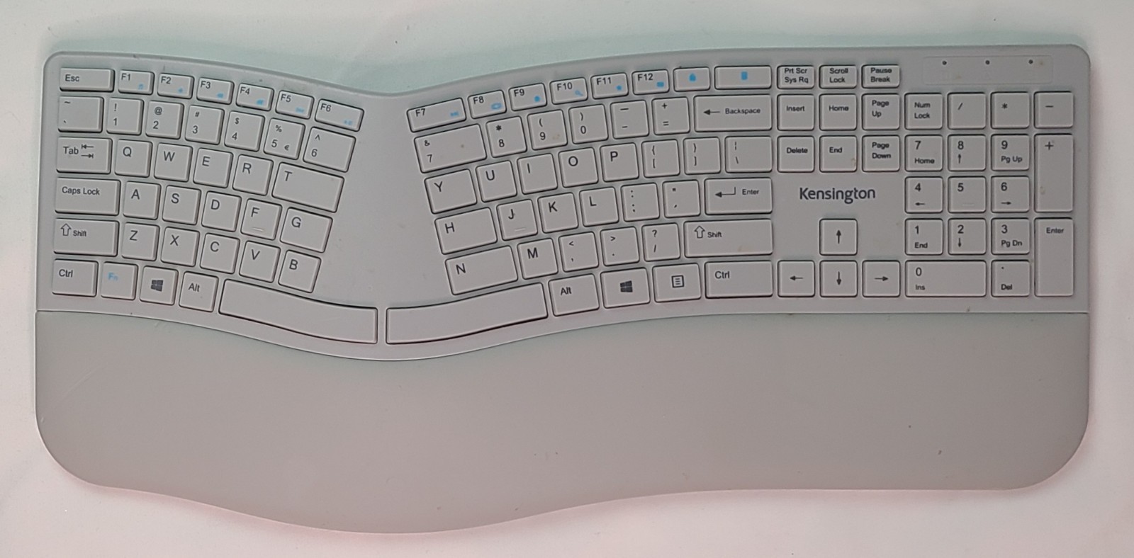 Kensington Pro Fit Ergo Wireless Keyboard Gray (K75402US) With Dongle