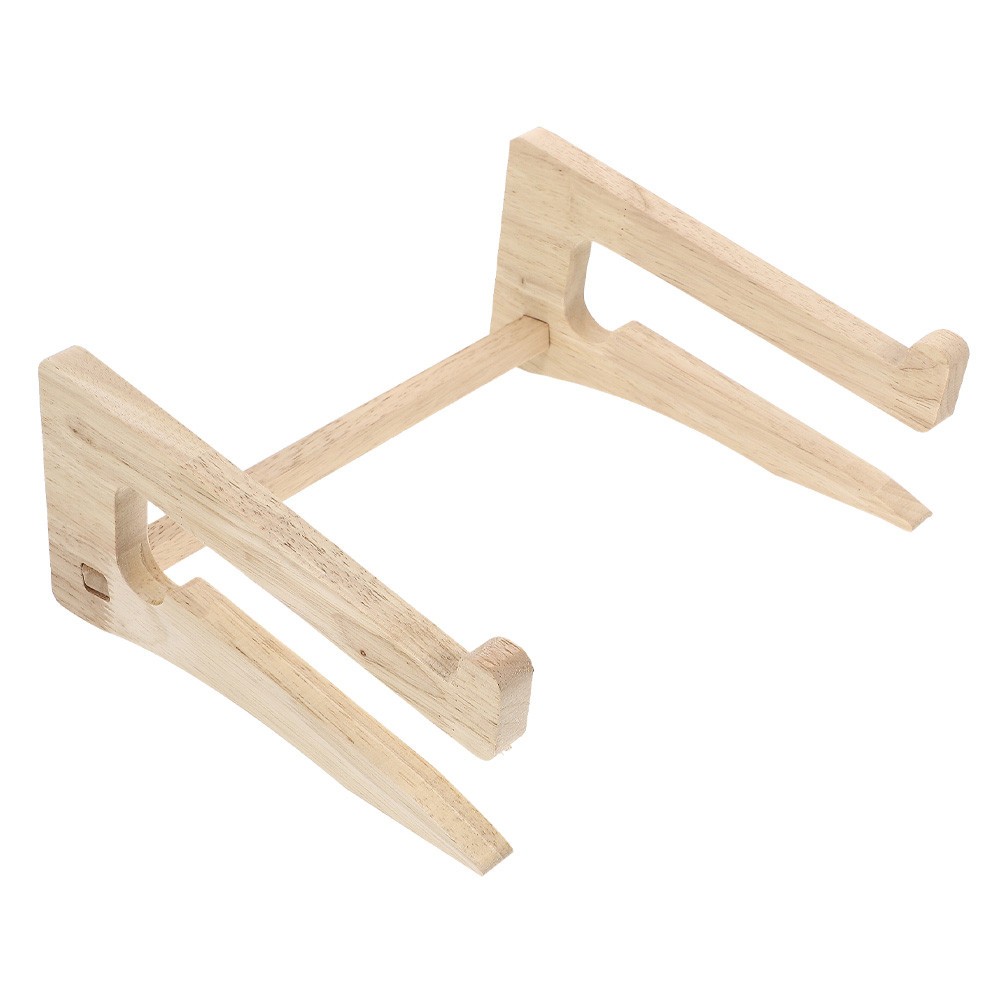 Countertop Laptop Stand Notebook Computer Holder Office Laptop Wooden Riser