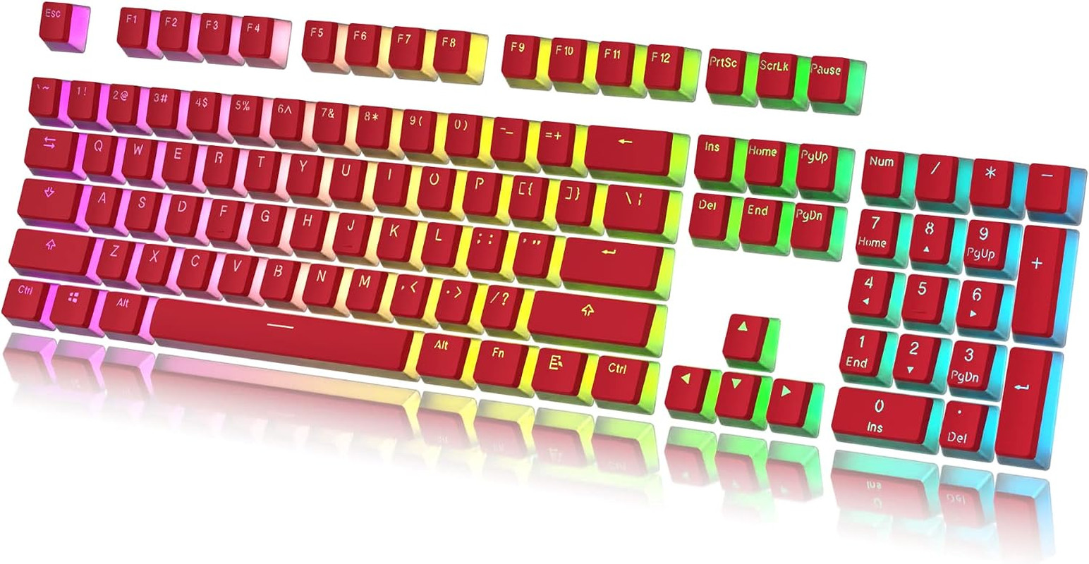 Pudding Keycaps Set | Doubleshot PBT Keycap Set | Full 112 OEM Profile Key Set |