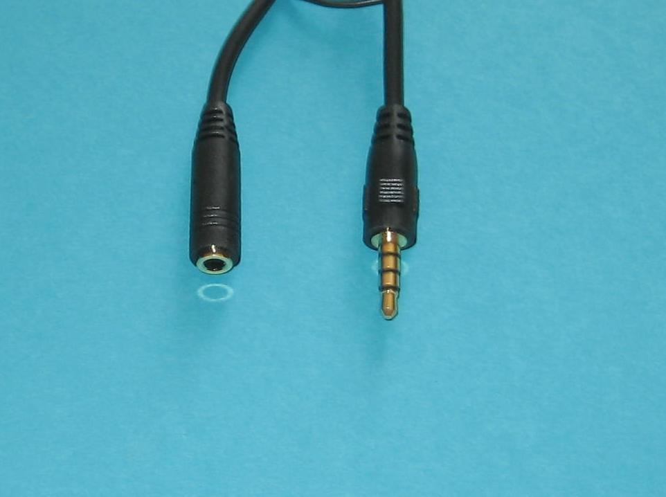 2 PCS 0.5 ft 6 inch CableOnSale 3.5mm TRRS Male to Female Extension Cable