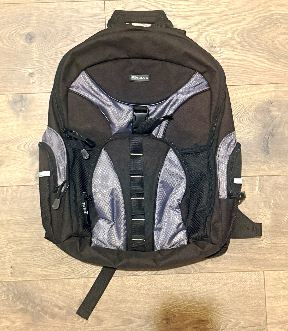 Targus Padded Nylon Laptop Backpack 15.4”Universal Solid Black/Gray TSB007US 