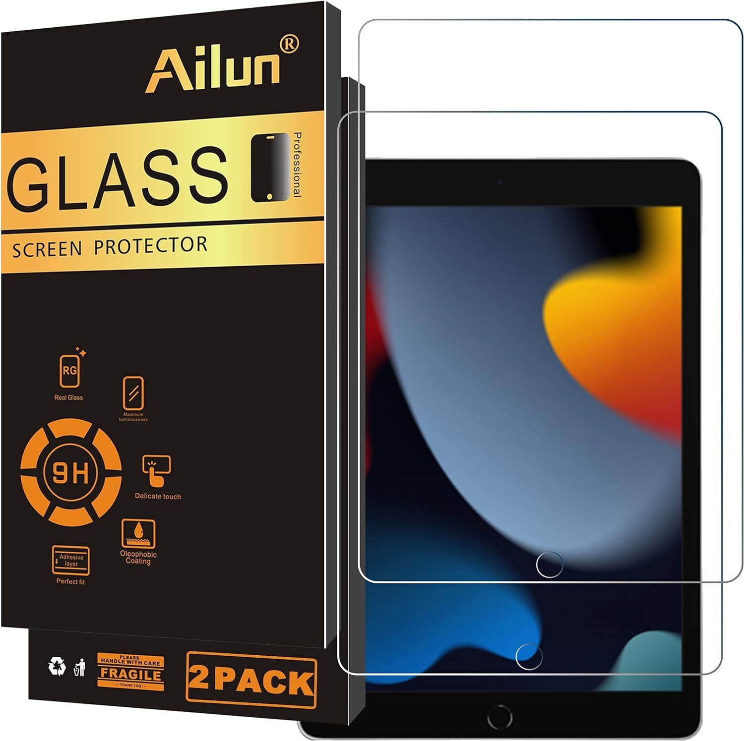Ailun Screen Protector for iPad 9th 8th 7th Generation (10.2 Inch, Clear 