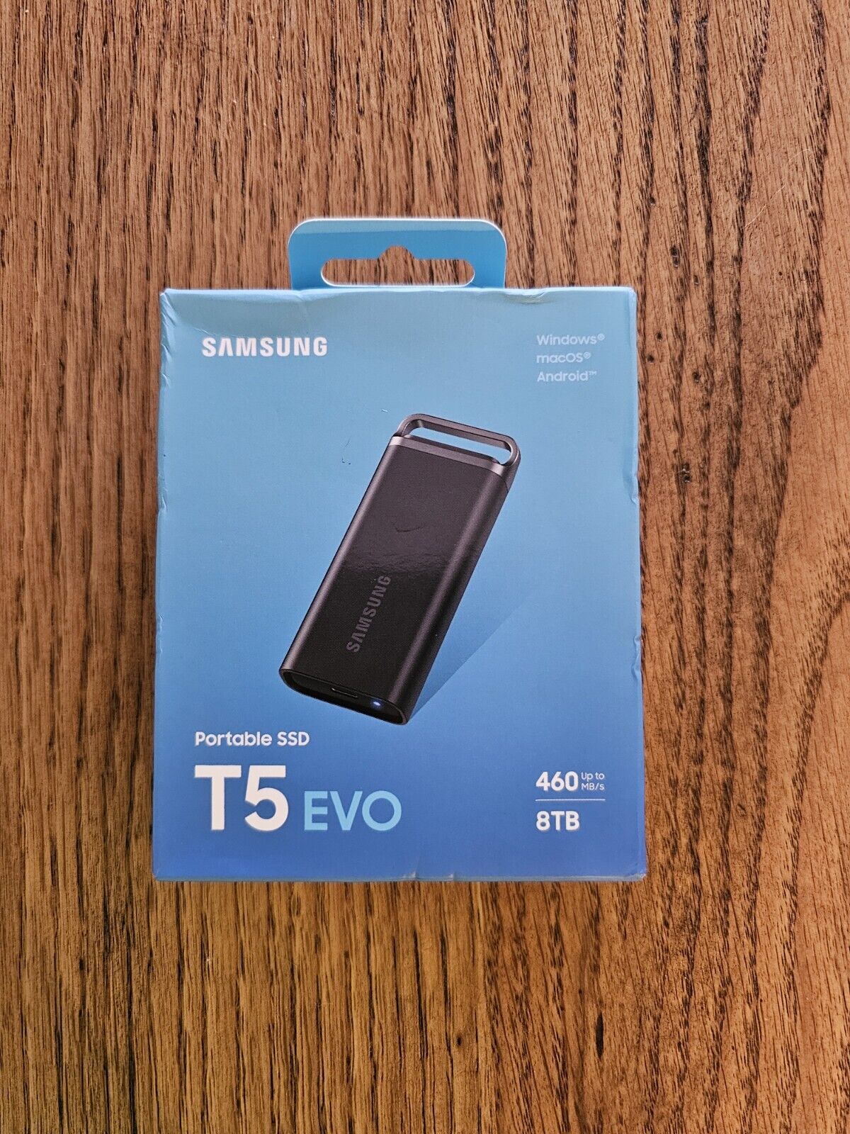 Samsung T5 EVO 8TB USB-C Portable External SSD - Black (MU-PH8T0S/AM)