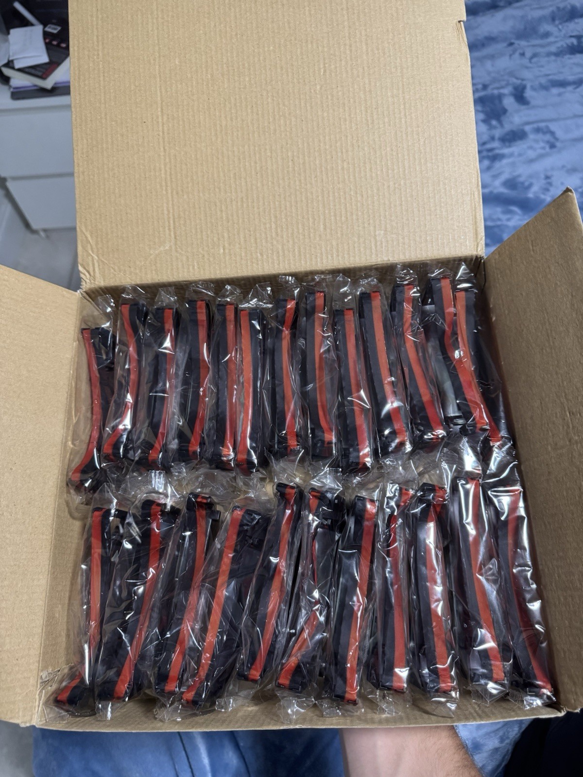 24-Ribbon Cartridges For Epson ERC-30/34/38  Black/Red Ribbon 24 Ribbon Box, New