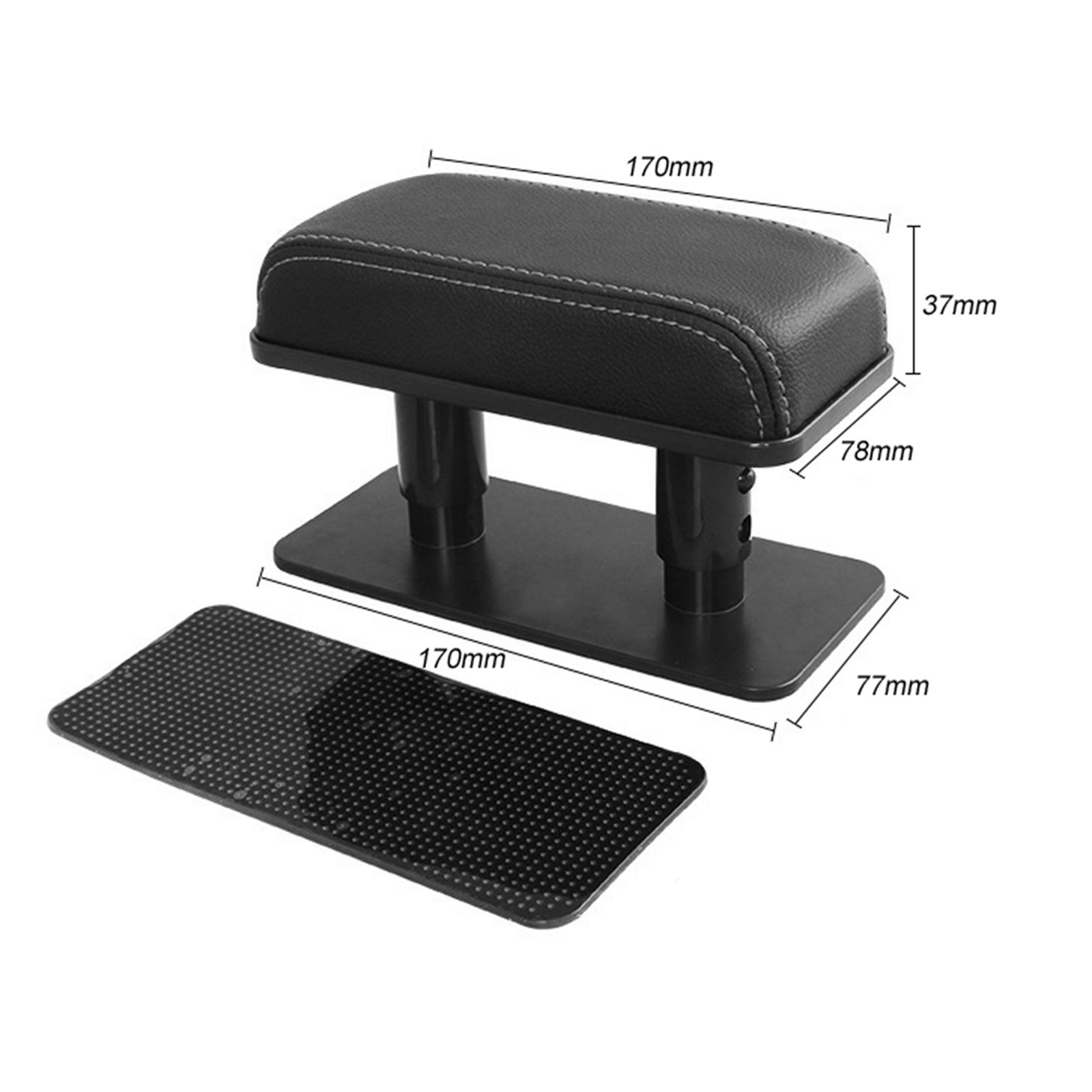 Car Armrest Pad Left Elbow Support Universal Leather Arm Rest Cushion Suppo OVSV
