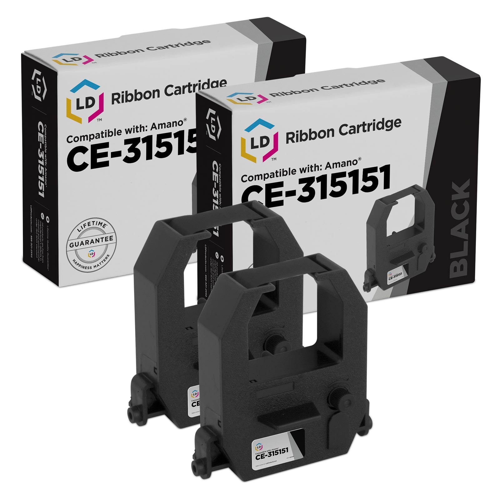 LD 2PK CE-315151 CE315151 Black Printer Ribbon for Amano AGP5000 BX6000 EX3000