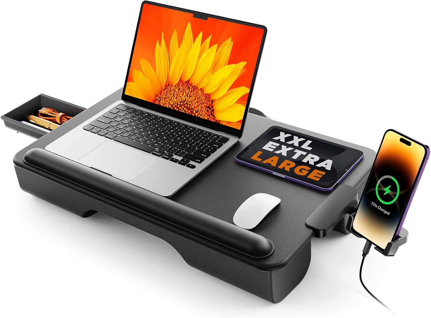 SAIJI Laptop Lap Desk, Portable Laptop Desk for Bed Fits Up to 17" Laptops