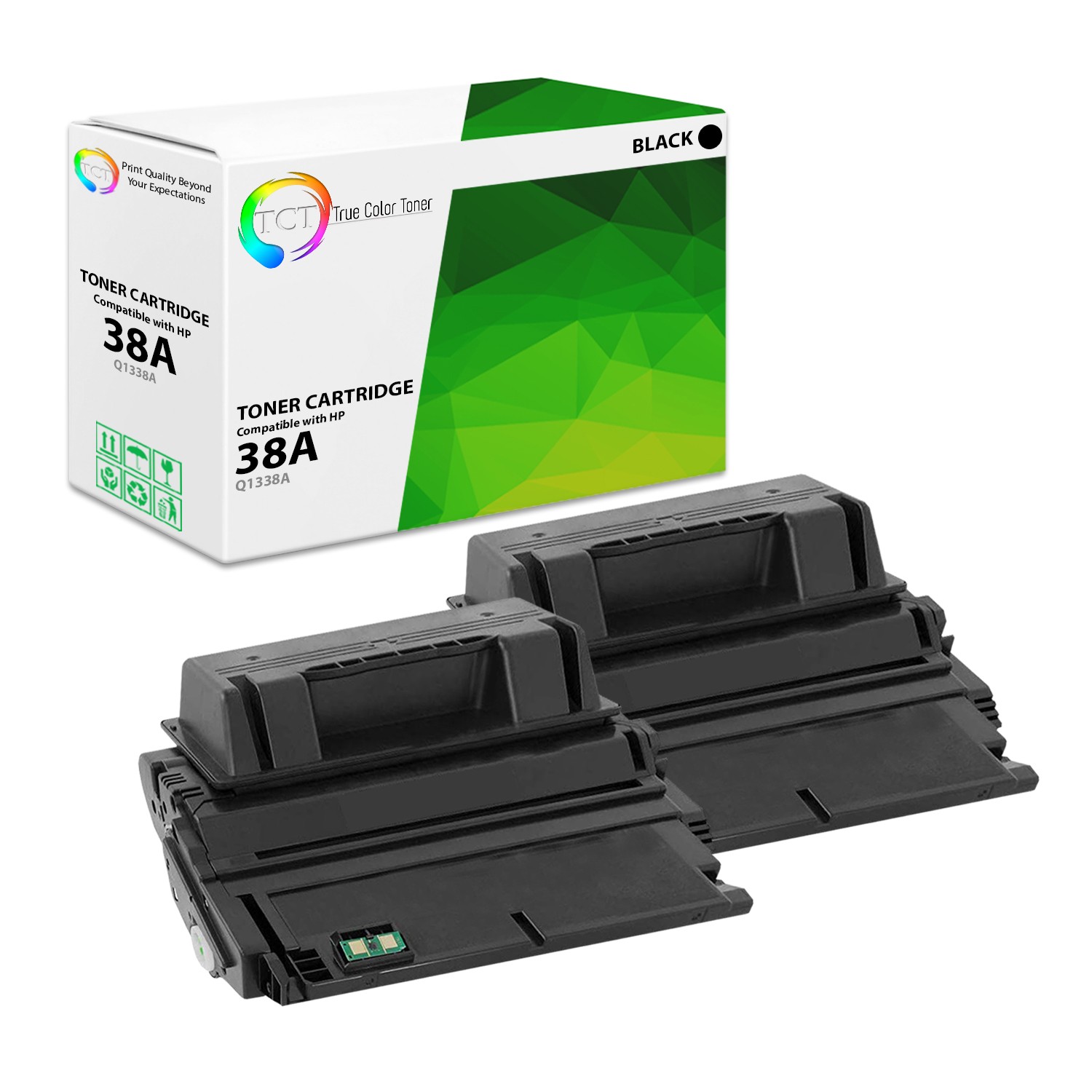 TCT 2 Black Q1338A 38A Toner Cartridges For HP LaserJet 4200 4200m 4200dtn
