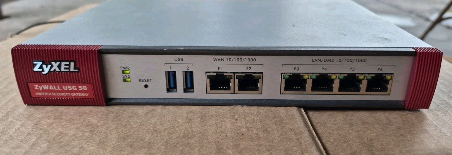  USG50 Zyxel Zywall Internet Security Firewall With Dual-wan 6-port 100 MBps