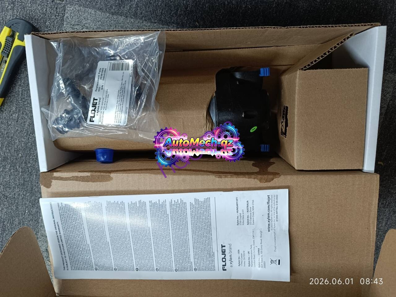 FLOJET Water Pump Electric Diaphragm Pump R3B21504A 12V DHL/FedEx