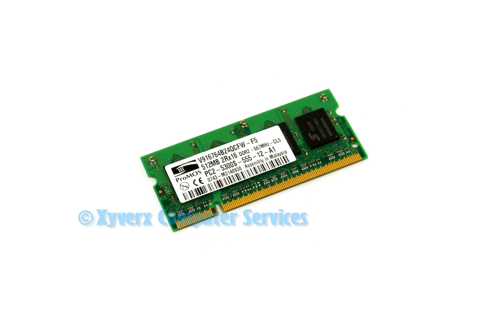 V916765G24QCFW-F5 GENUINE PROMOS LAPTOP MEMORY DDR2 1G PC2-5300S(CA69)