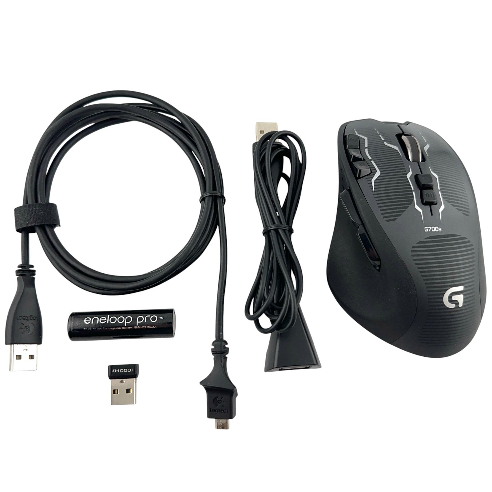 Logitech G700s Wireless Wired Rechargeable Black Gaming Mouse & Dongle