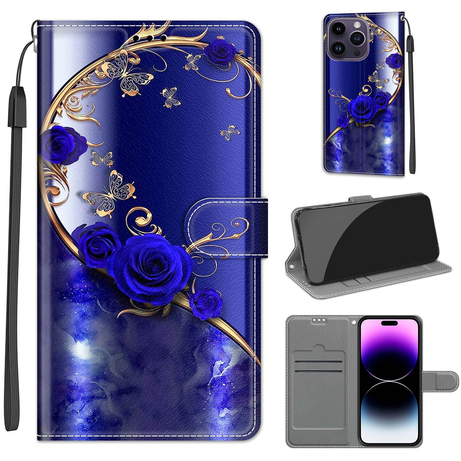 Butterfly Flower Wallet Cover Case For Motorola G05 G10 G30 E13 E20 G13 G54 G32