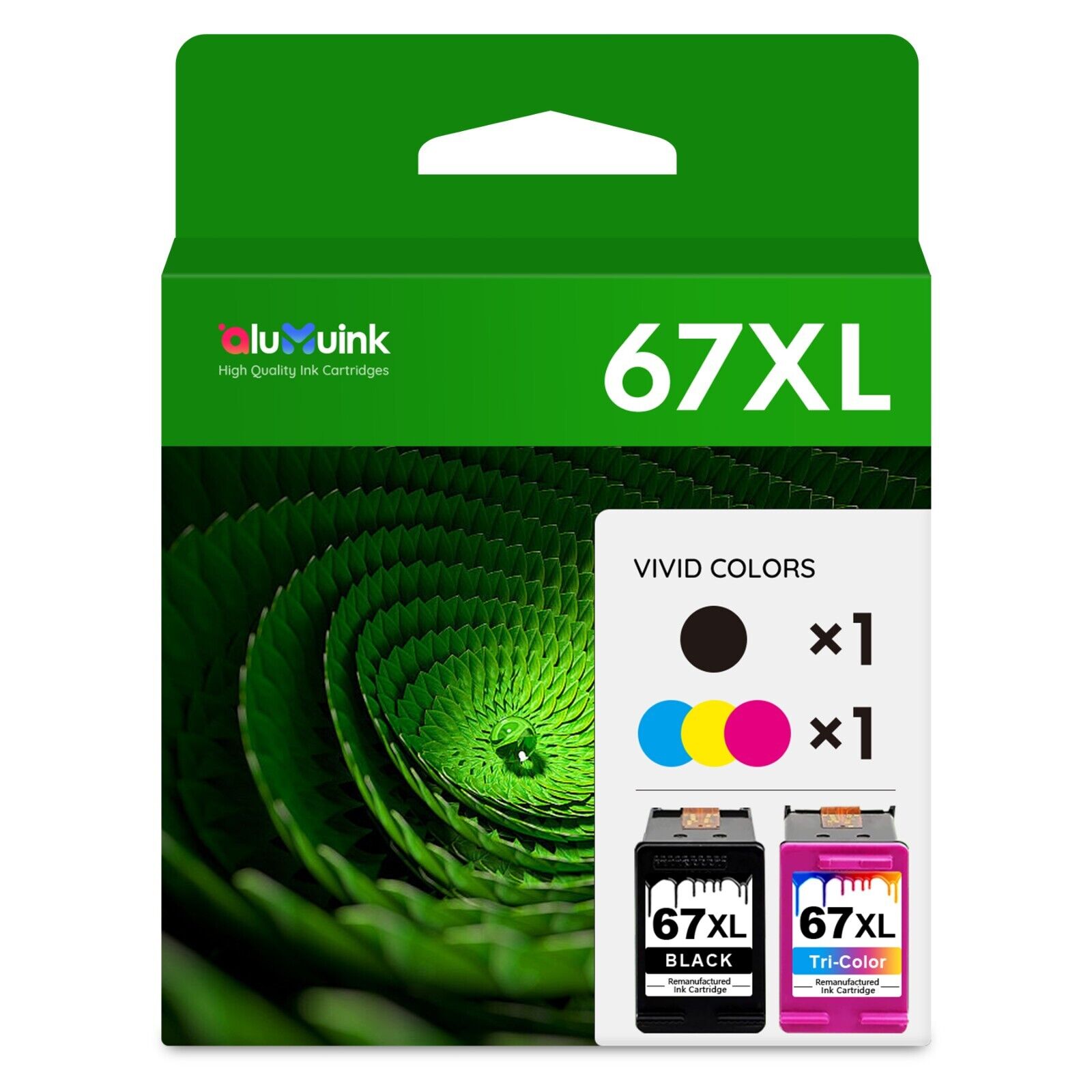 67XL 67 XL Combo Ink Cartridge 2Pack Replacement For HP 67 Ink With New Chip