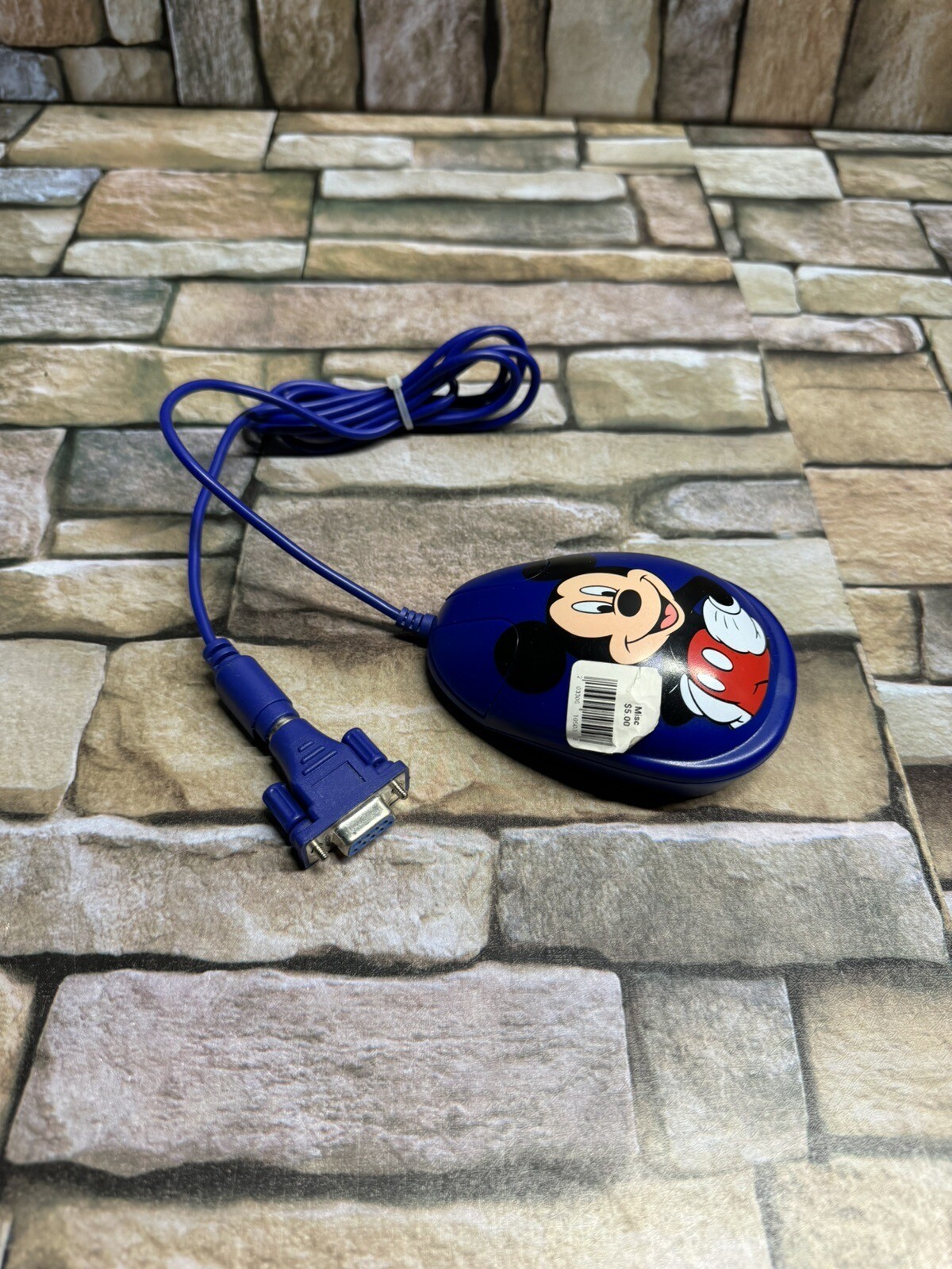 Vintage Mickey Mouse Computer Mouse Blue Roller Ball