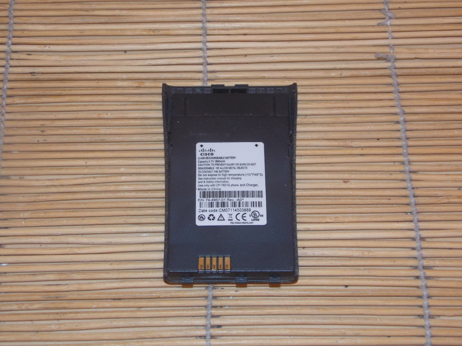 Cisco CP-BATT-7921G-EXT Extended Phone Battery for CP-7921G-E-K9 Battery 