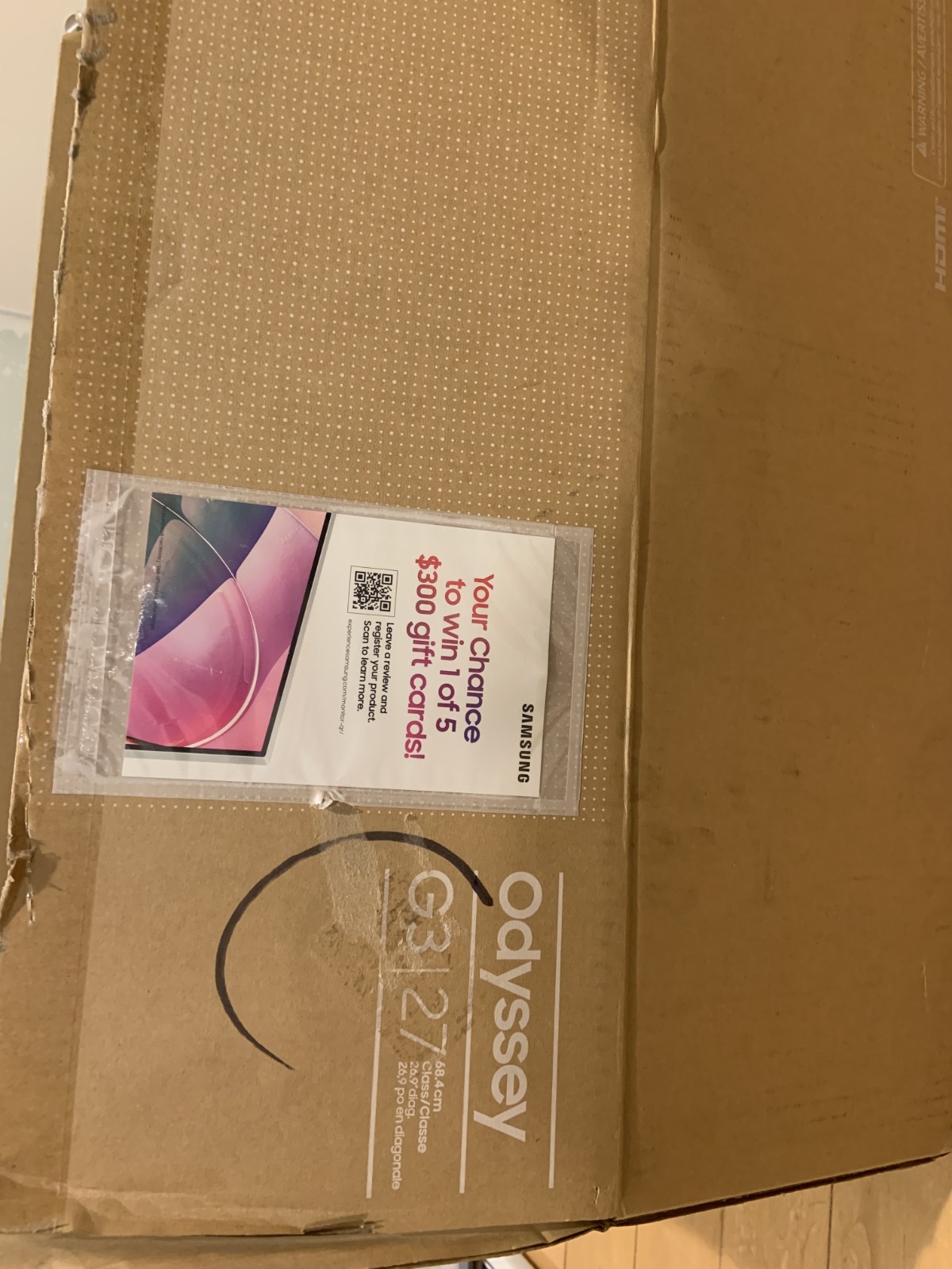 Samsung Odyssey G3 27"  165Hz FHD LCD Gaming Monitor - Black