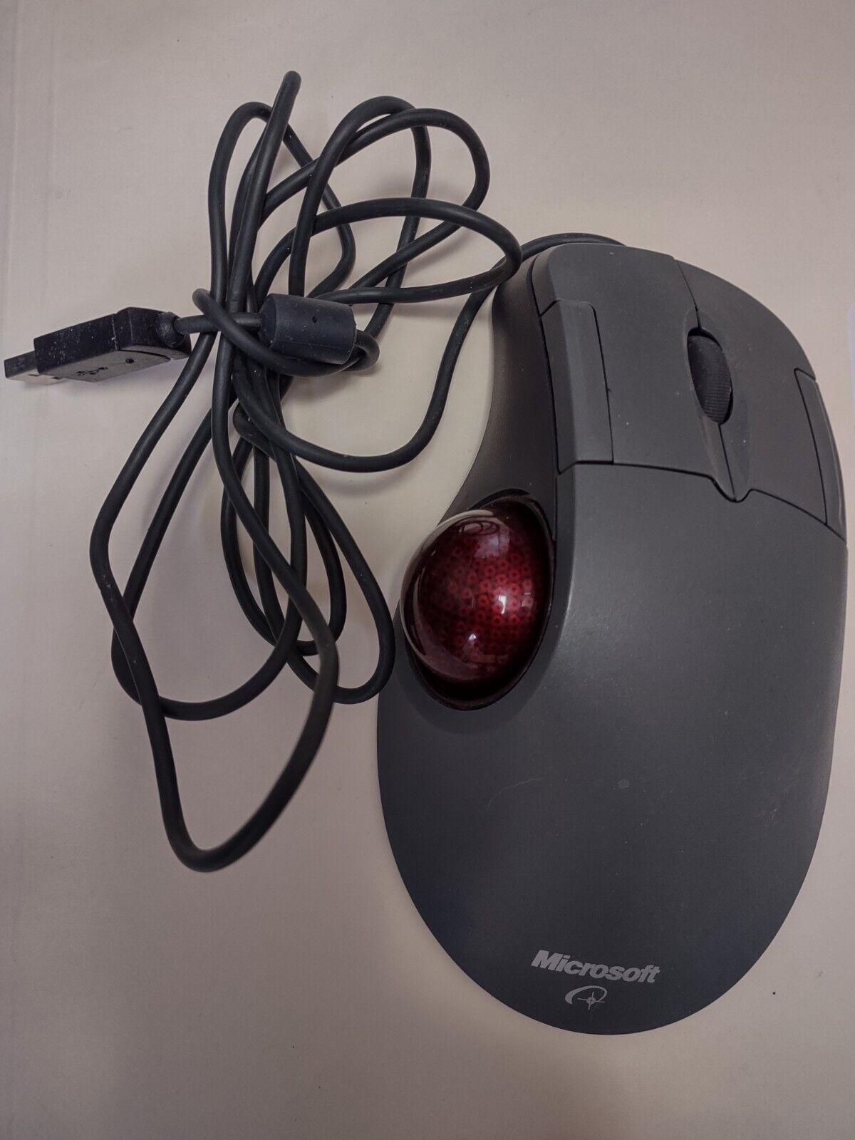 Microsoft Trackball Optical 1.0 Mouse USB X08-70386 Fully Functional Tested.