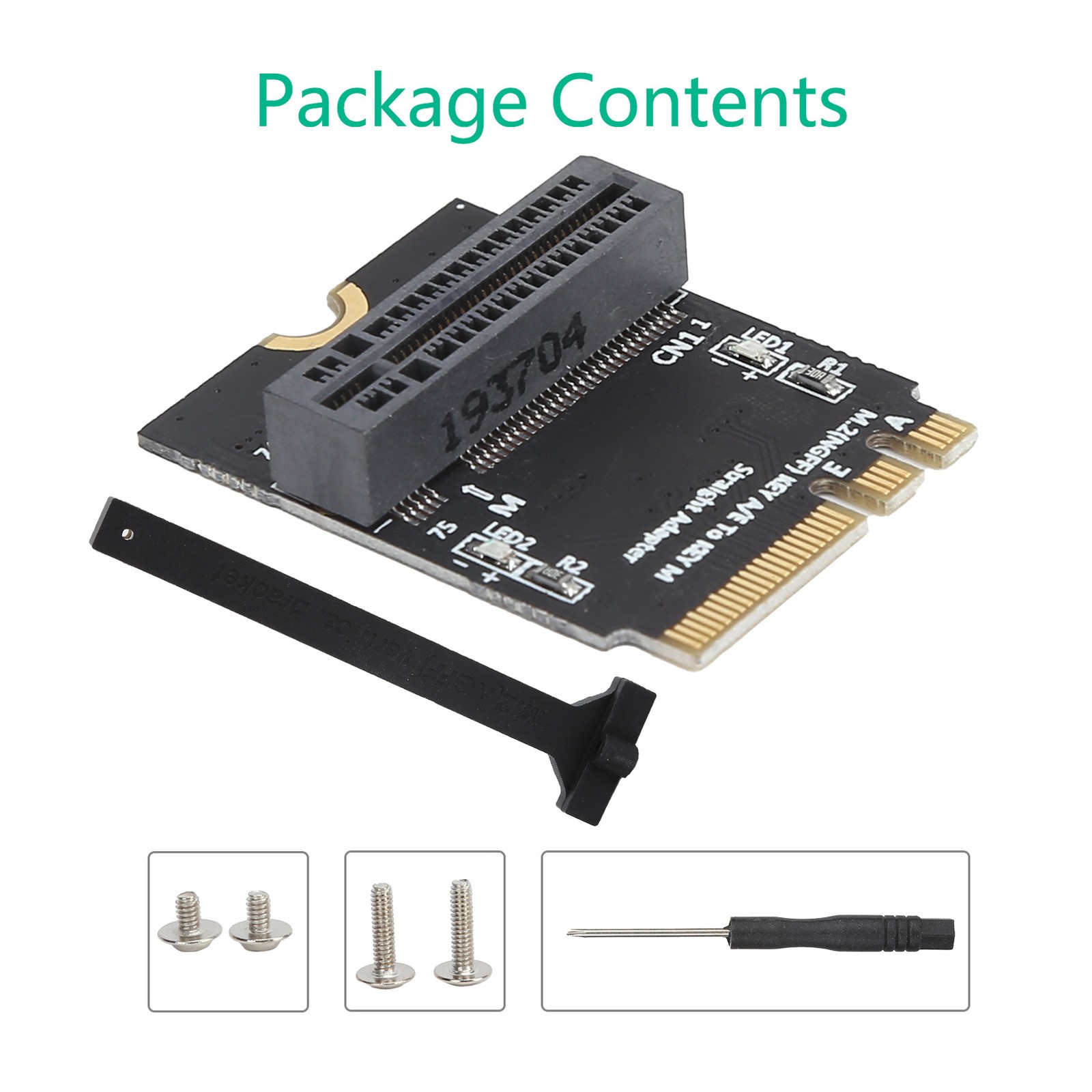 M.2 SSD Adapter Card KEY A/E NGFF To Nvme Solid State Drive Vertical Adapt QTHC