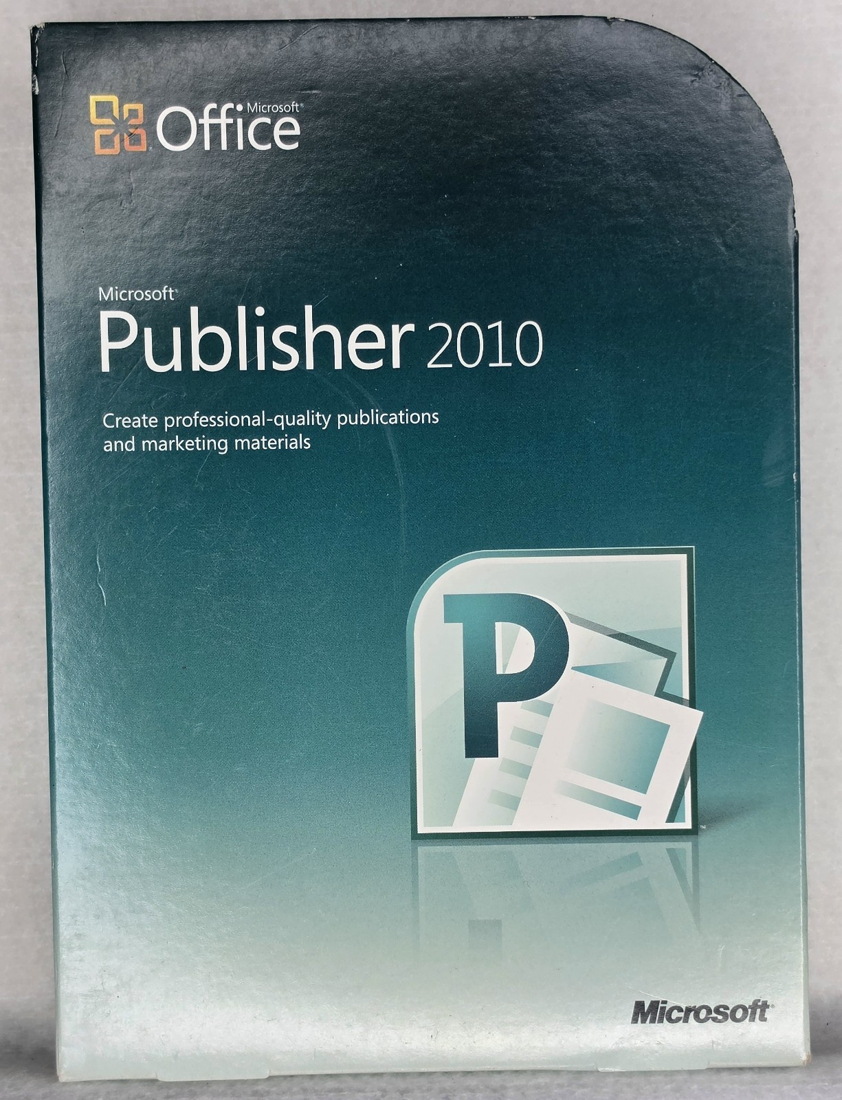 Microsoft Publisher Office 2010 Full Version W Key Disc Mint 