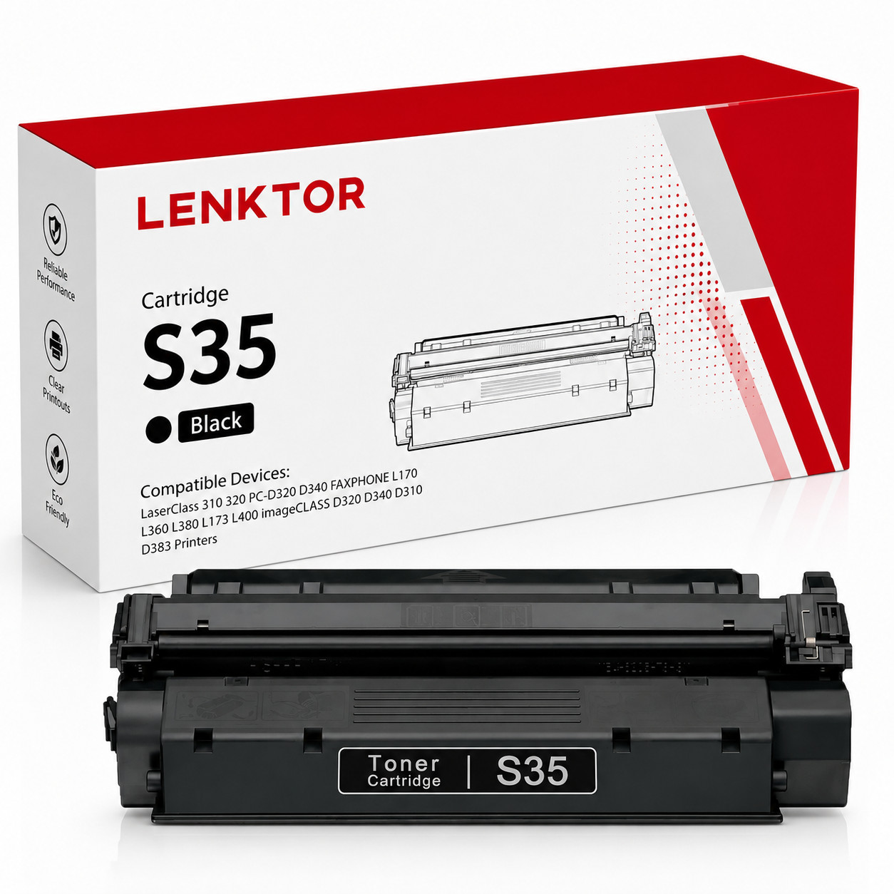 S35 1PK BK Compatible Laser Toner Cartridge for PC-D320 PC-D340 D320 D340 L170