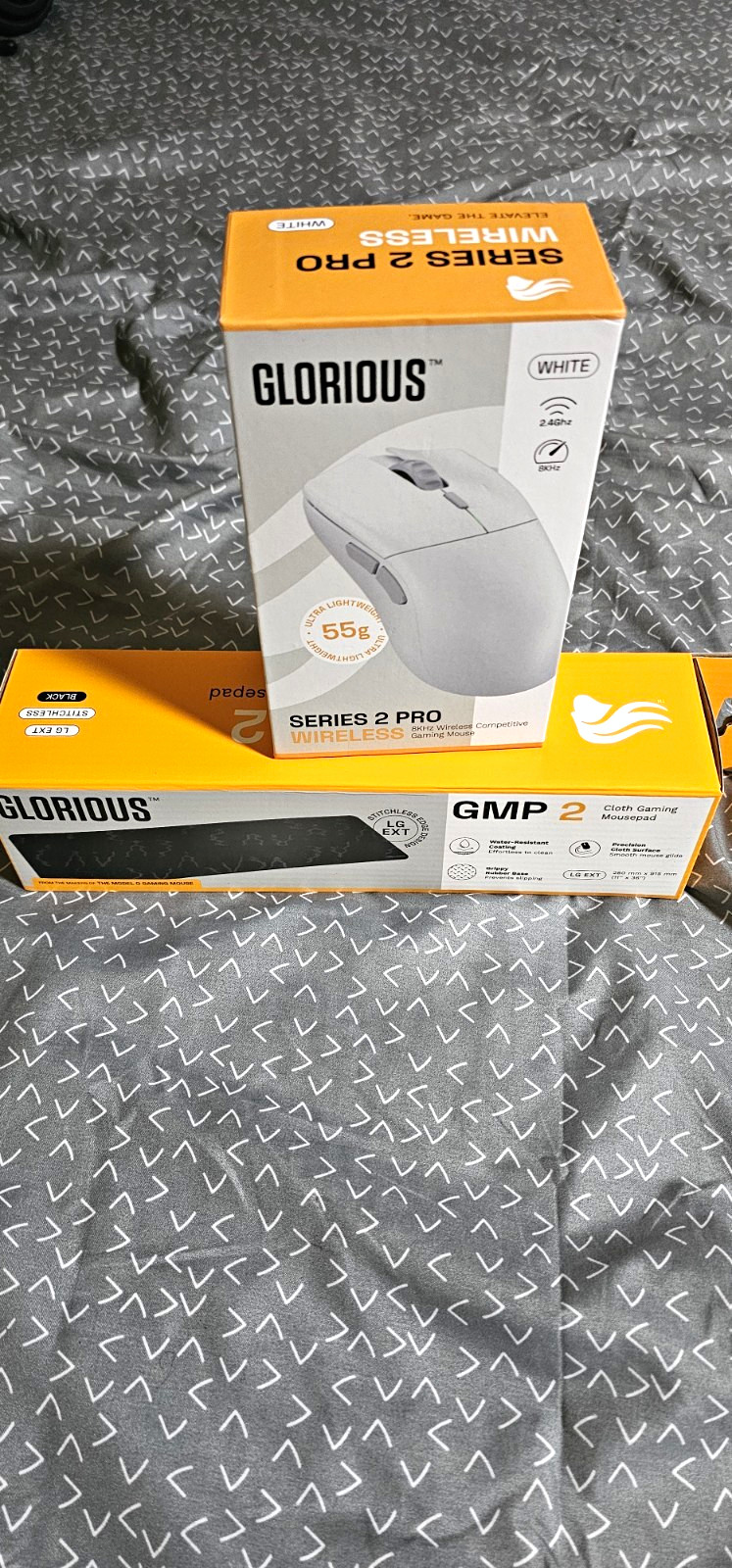 Glorious Series 2 Pro Wireless Gaming Mouse, and EXT Large Glorious MousePad