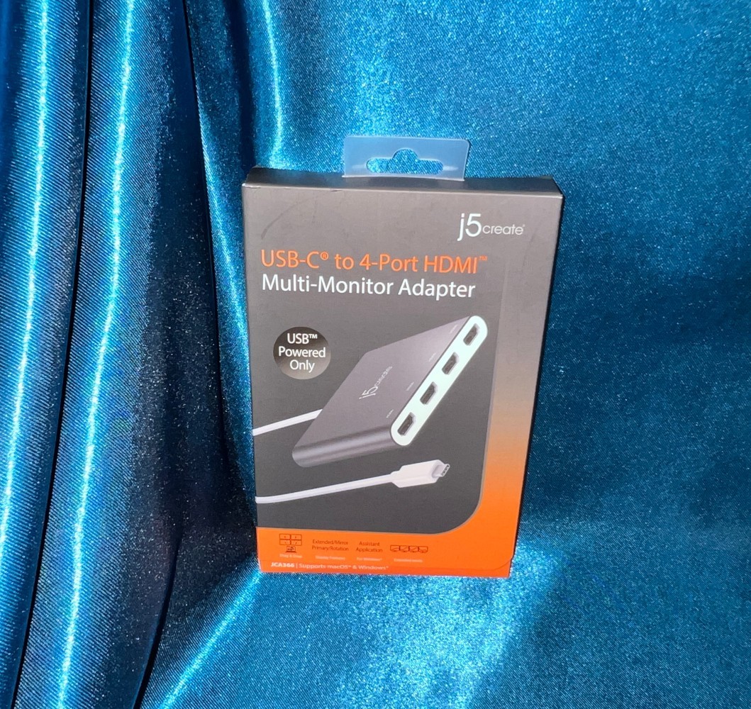 J5Create JCA366 USB-C to 4-Port HDMI Multi-Monitor Adapter - For macOS & Windows