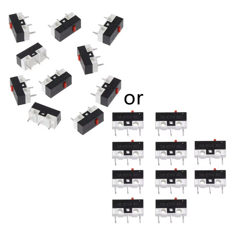 10 Pieces 3 Pin Mouse Micro Action Gaming Button Can Replace Most of Computer Mi