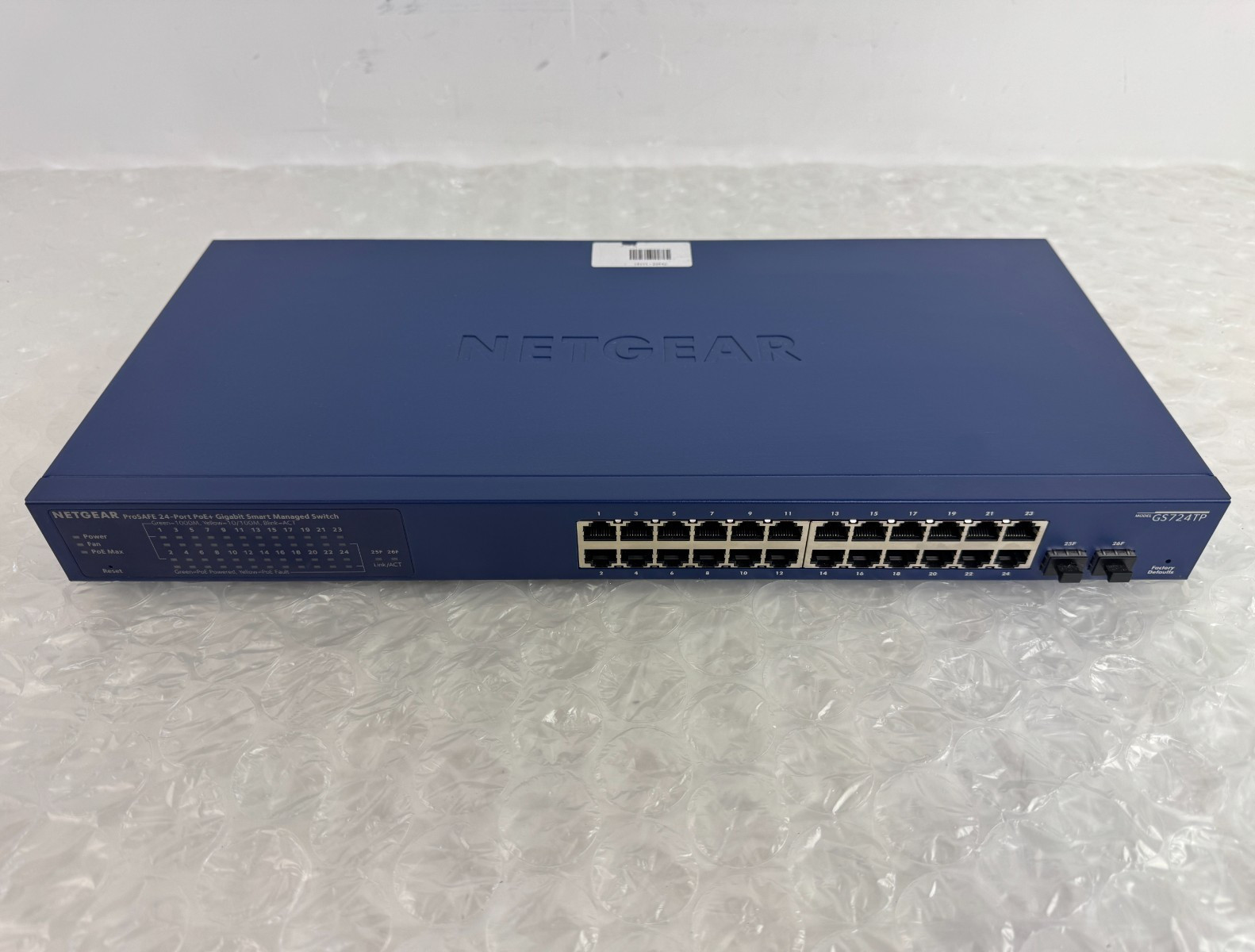 Netgear ProSAFE GS724TPv2 24-Port Gigabit Smart Switch PoE+ w/ SFP