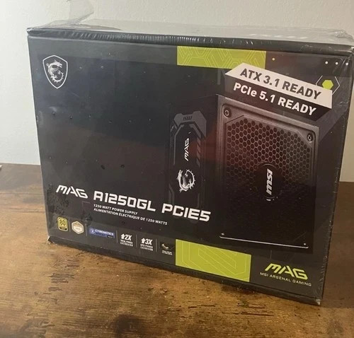 MSI MAG A1250GL PCIe 5.1 Ready Modular ATX 3.1 Power Supply 1250W 80 PLUS Gold