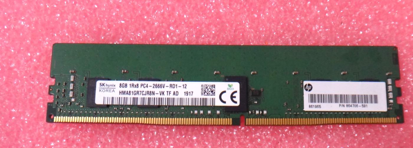 Genuine  SK Hynix 8GB PC4-2400T-R  8 GB  1Rx8 HMA81GR7MFR8N-UH