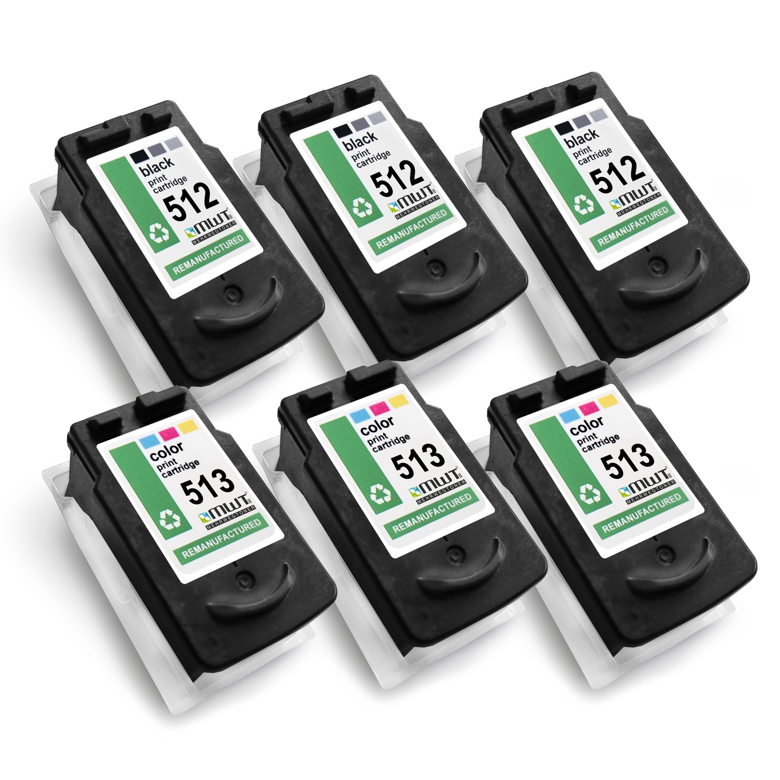6x Ink 3+3 XXL for Canon Pixma MP-282 IP-2700 MP-260