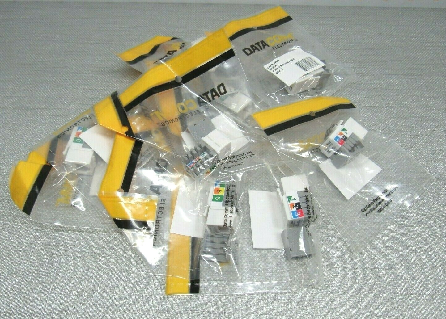 DataComm 20-3423-WH Cat 3 Jack White Connector Lot of 10