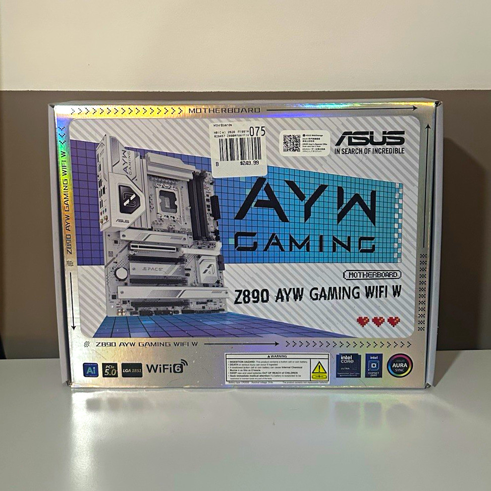 ASUS Z890 AYW GAMING WIFI W ATX LGA1851 DDR5 Motherboard, M.2 PCIe x16