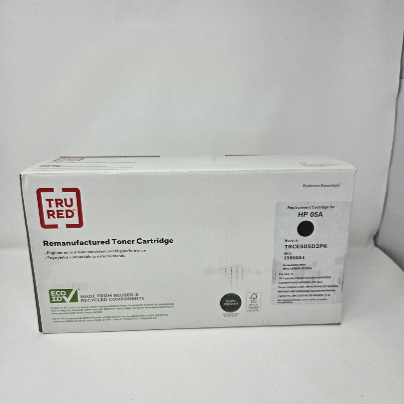 HP 05A Black TRU RED Toner Cartridge Replacement  (TRCE505D) New Open Box
