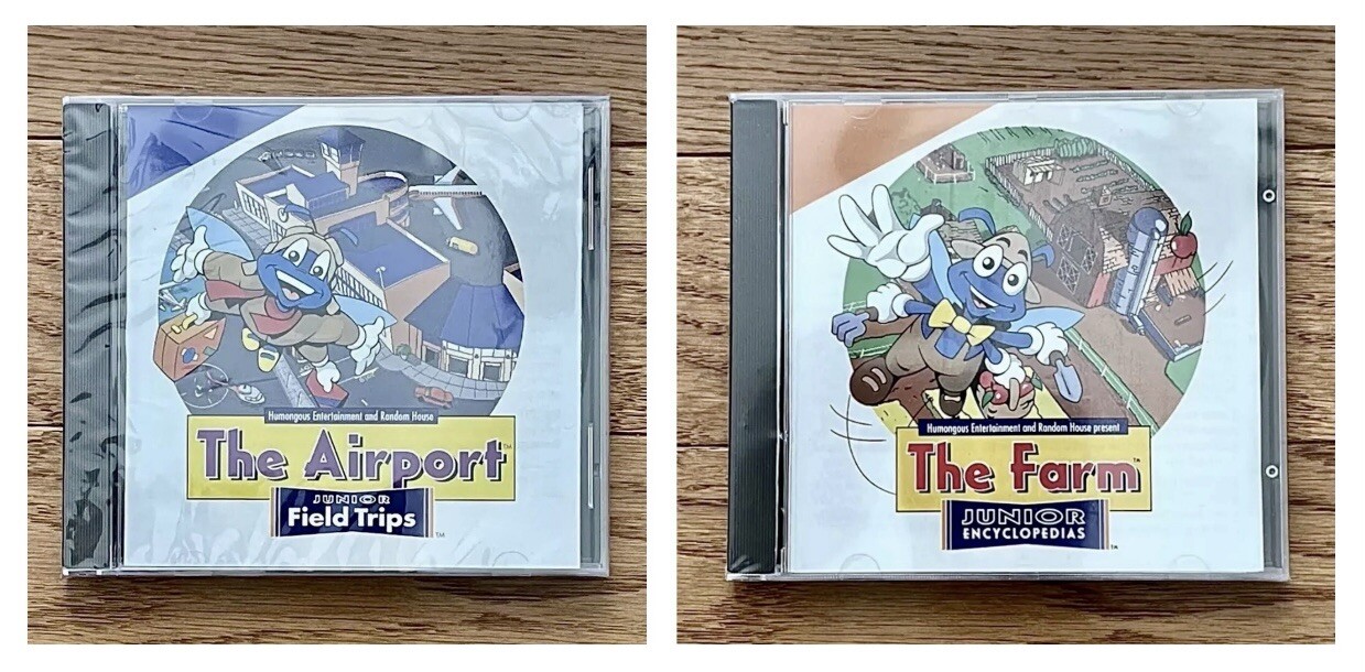The Airport-Junior Field Trips, The Farm-Junior Encyclopedias. Two PC Games NEW