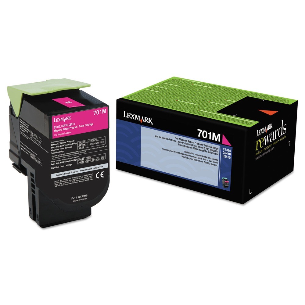 Lexmark 70C10M0 1,000 Page-Yield Return Program Toner - Magenta New