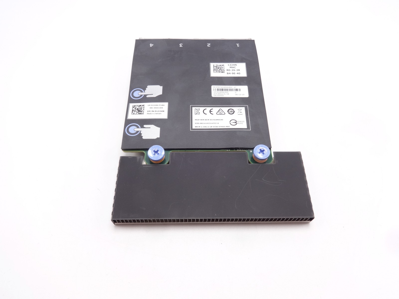DELL 1224N Broadcom 57416 2x 10GB RJ45 2x 1GB RJ45 Daugher NIC Card