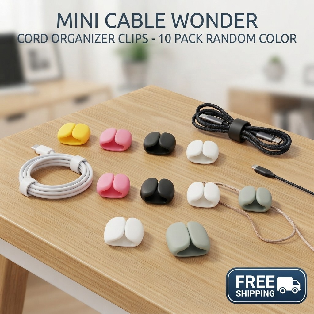 10pcs Cable Winder Clips Cord Organizer Management Wire Holder