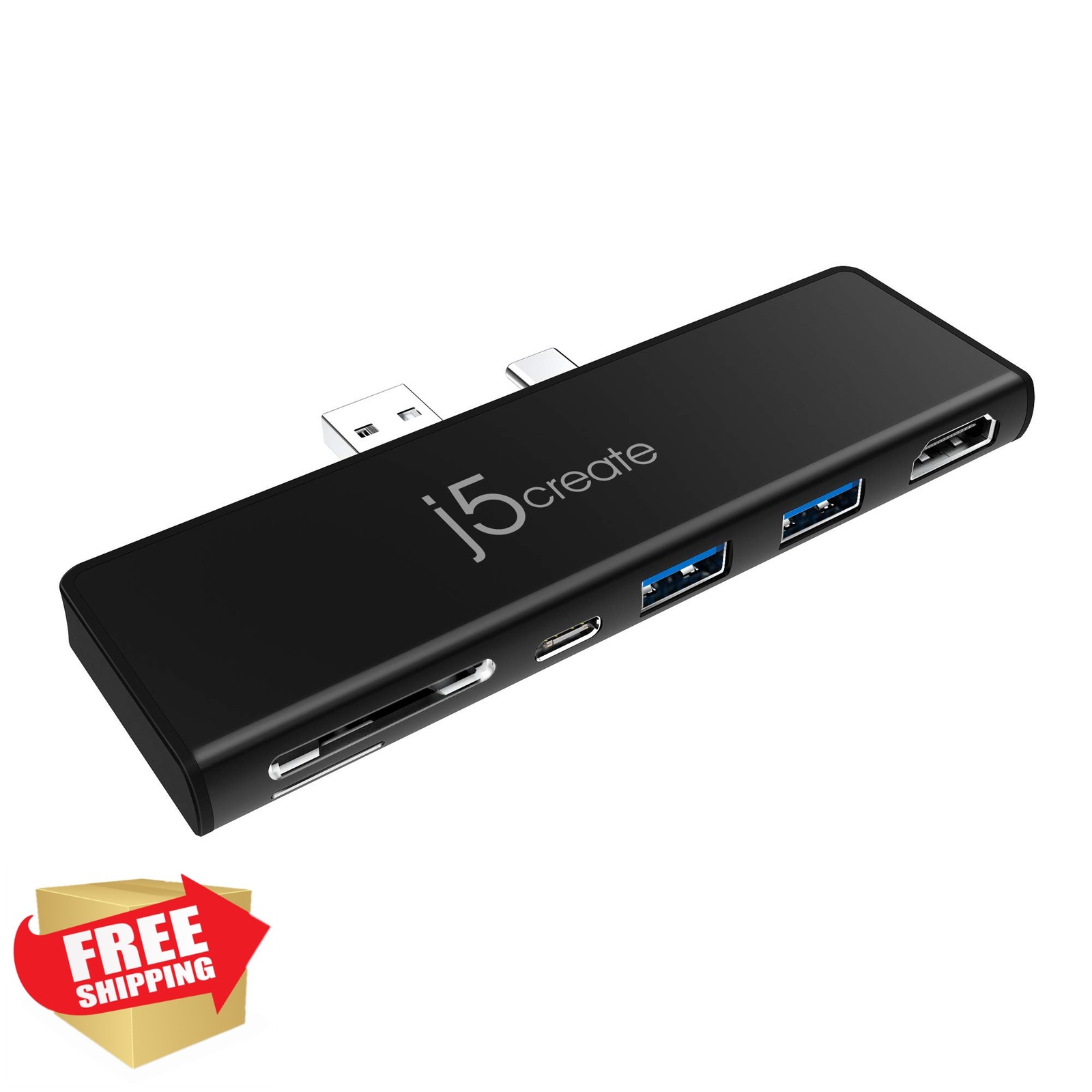 j5create Surface Pro 7 Mini Dock 4K HDMI 10Gbps USB-A/C