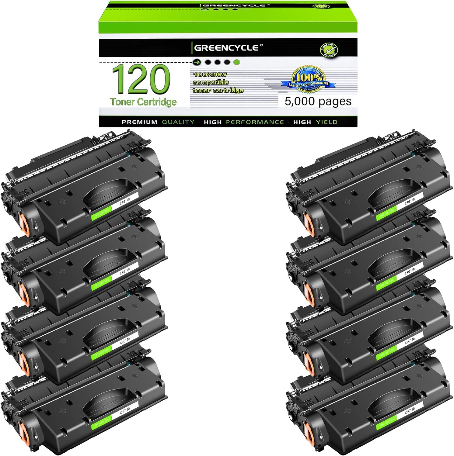 GREENCYCLE 8PK CRG120 120 Toner Fit For Canon ImageClass D1180 D1320 D1370 D1380