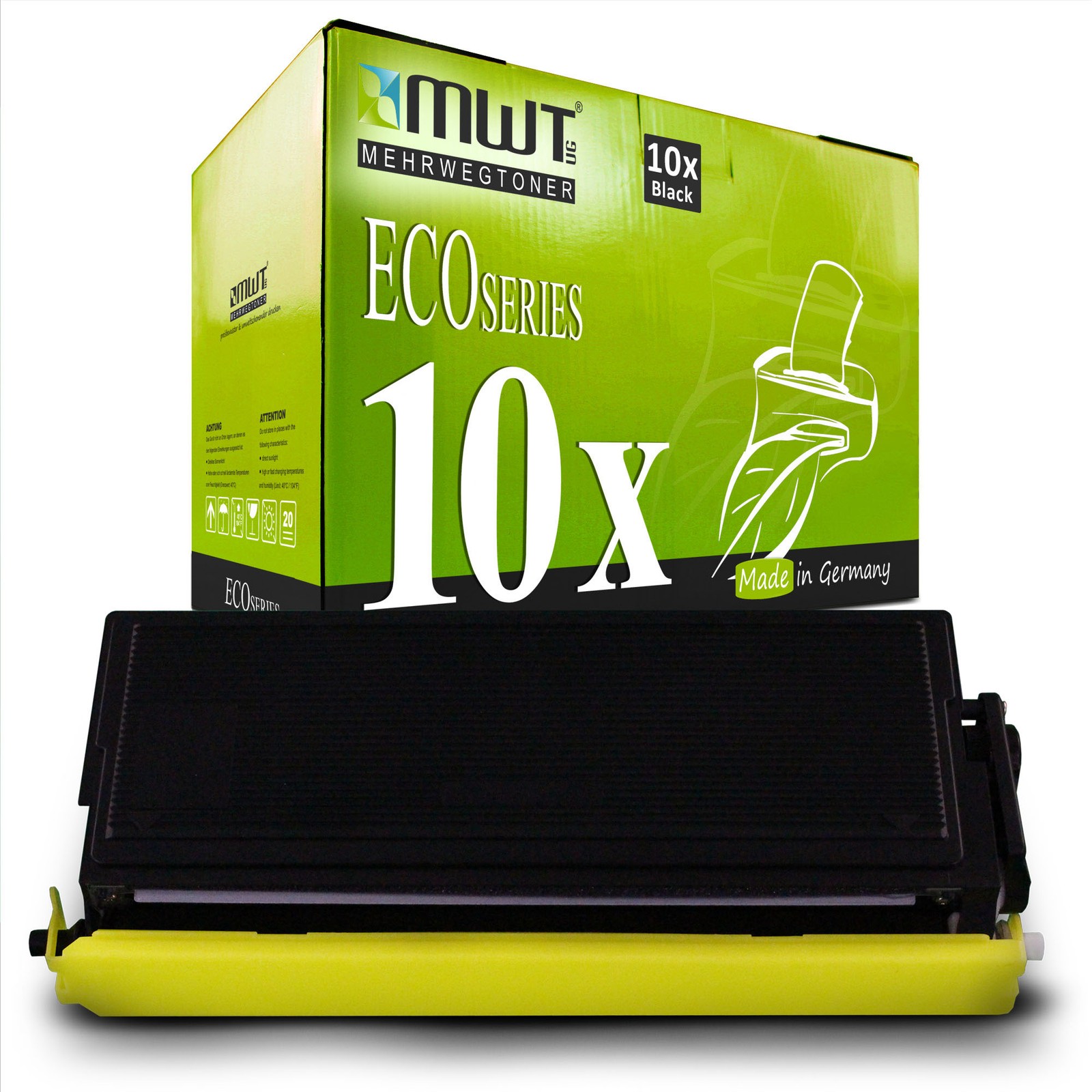 10x MWT ECO Compatible Black Toner for Brother DCP-8025-DN HL-1630
