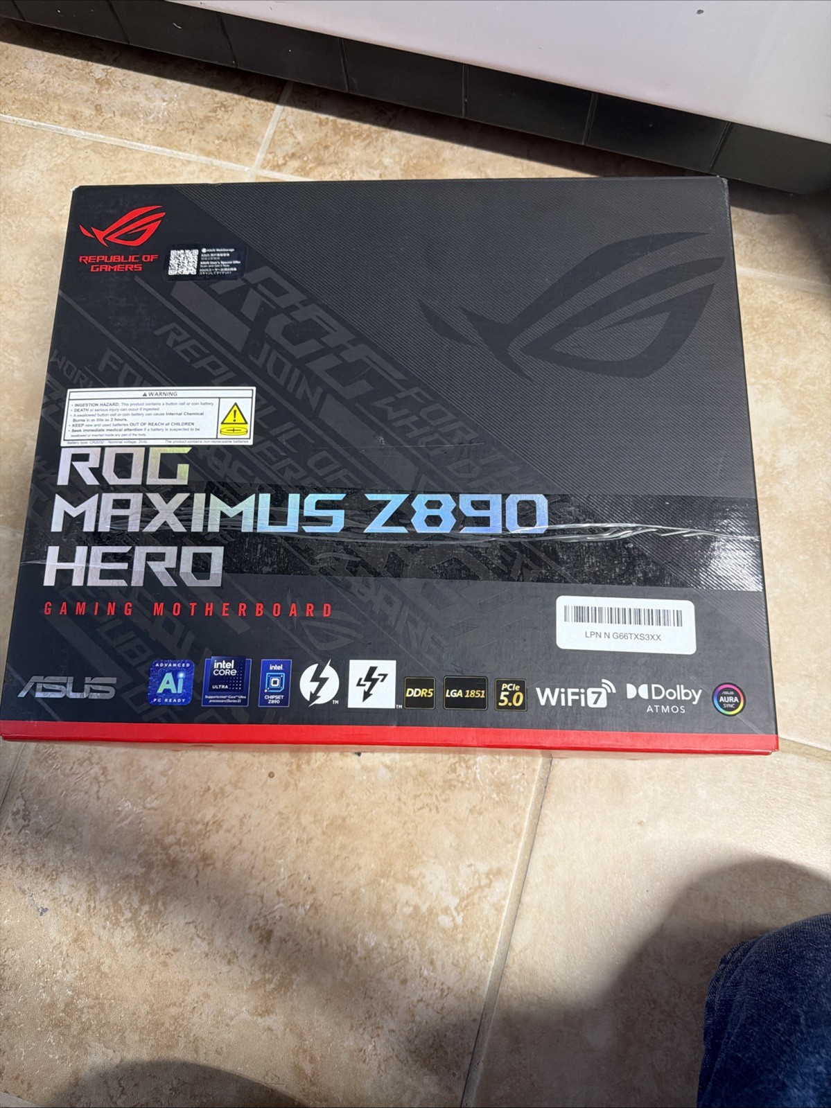 ASUS ROG MAXIMUS Z890 HERO LGA1851 DDR5 PCIe 5.0 WiFi 7