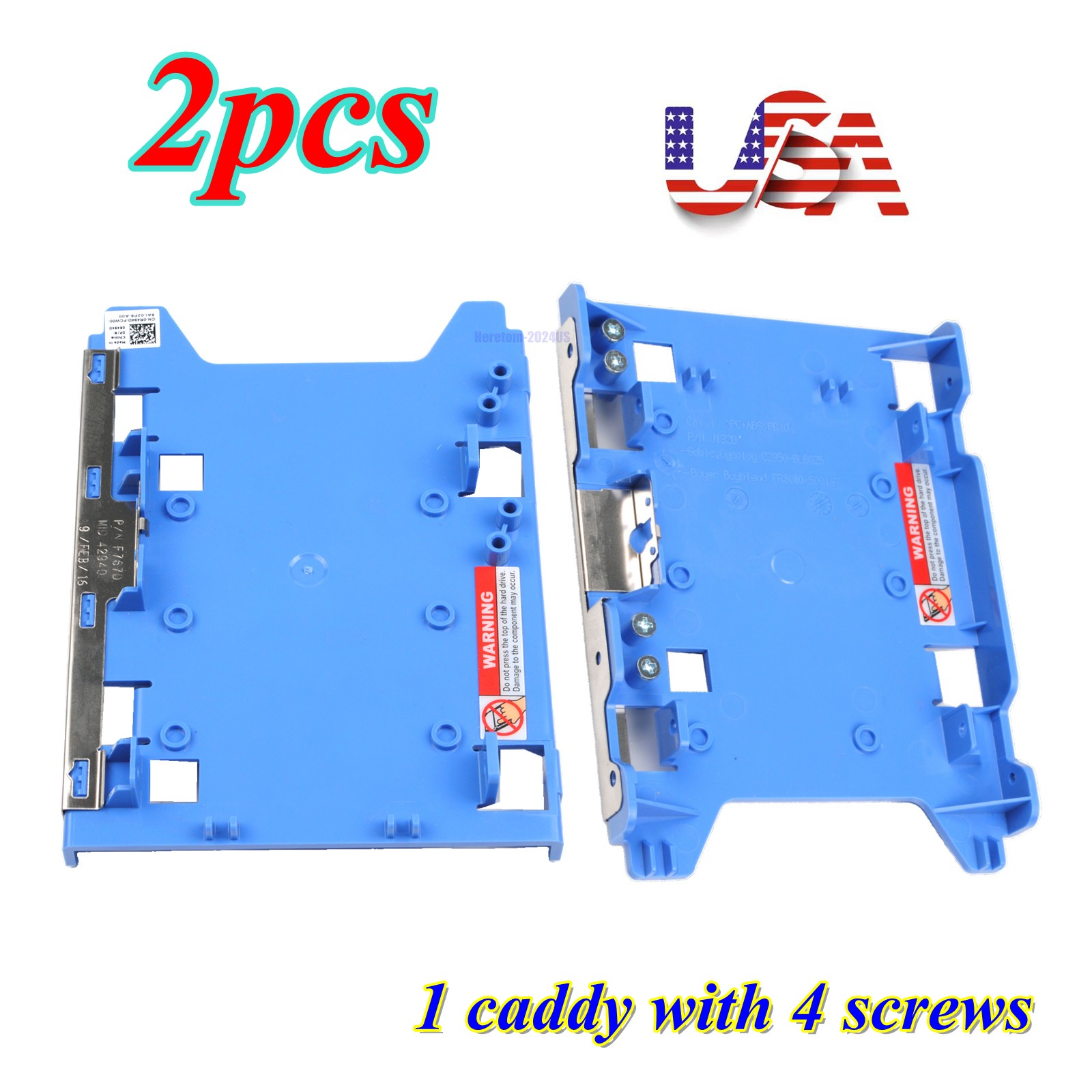 2PCS For Dell Optiplex Precision 2.5" SFF SSD HDD Bracket Caddy Tray R494D F767D