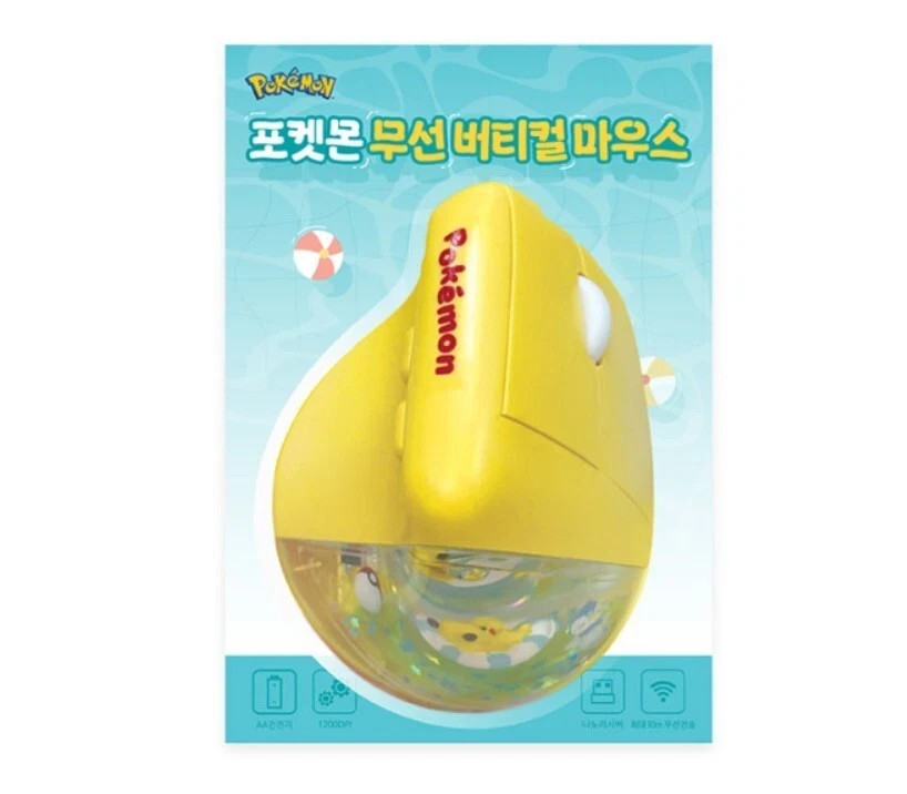 Pokémon Ergonomic Vertical Wireless Mouse 2.4GHz Bluetooth HDI2024-11 Genuine