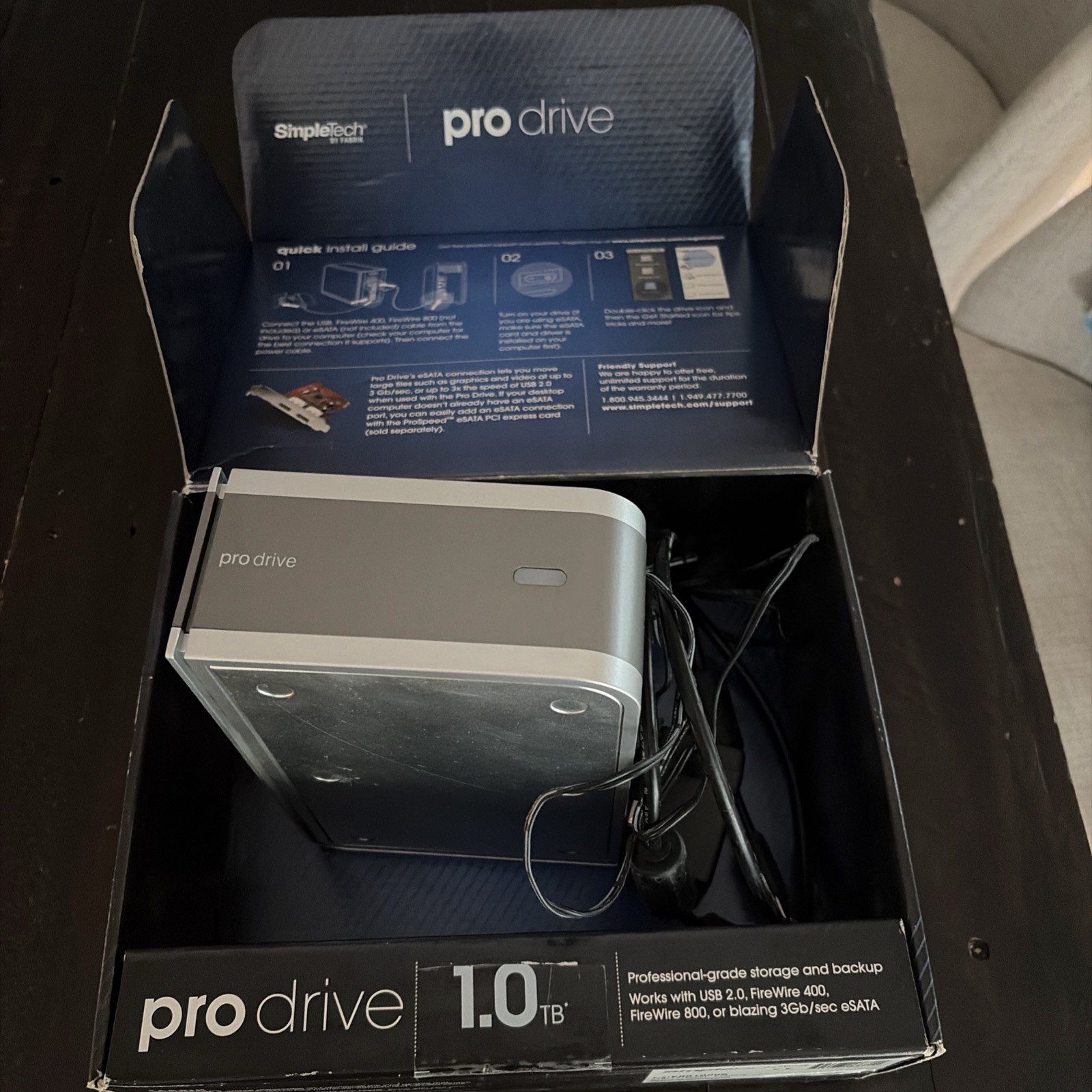 SimpleTech Duo Pro Drive USB 2.0 eSATA Desktop External Hard Drive 1TB