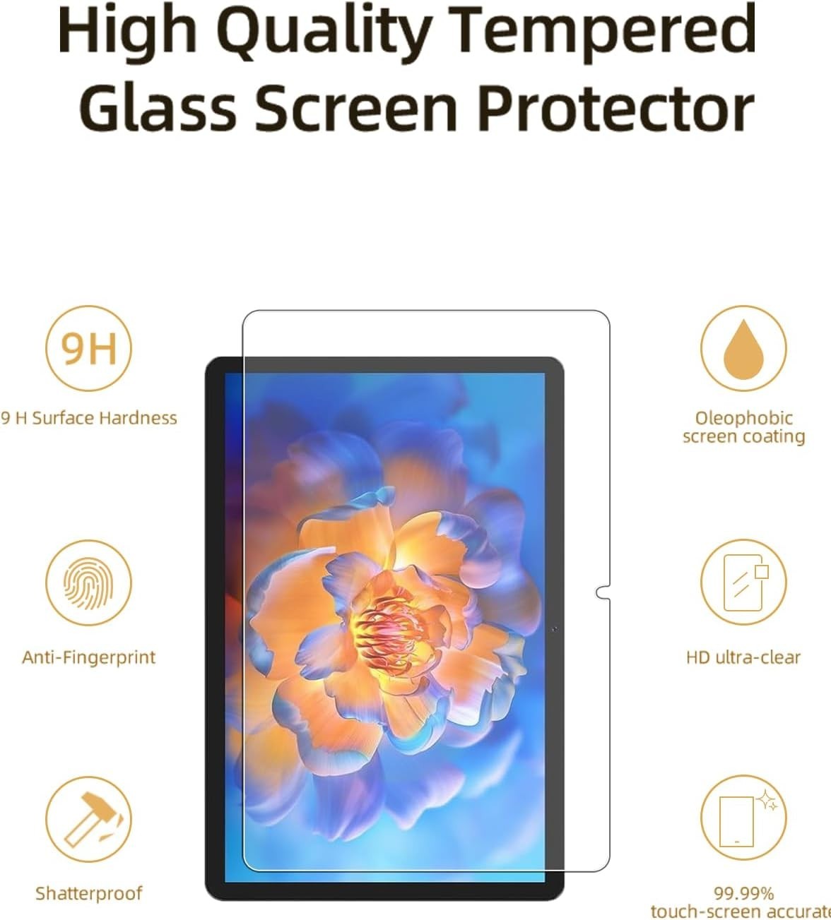 TUOHAITIME C5/JIKOCXN C5 Android 14 11" Screen Protector 9H Tempered Glass Cover