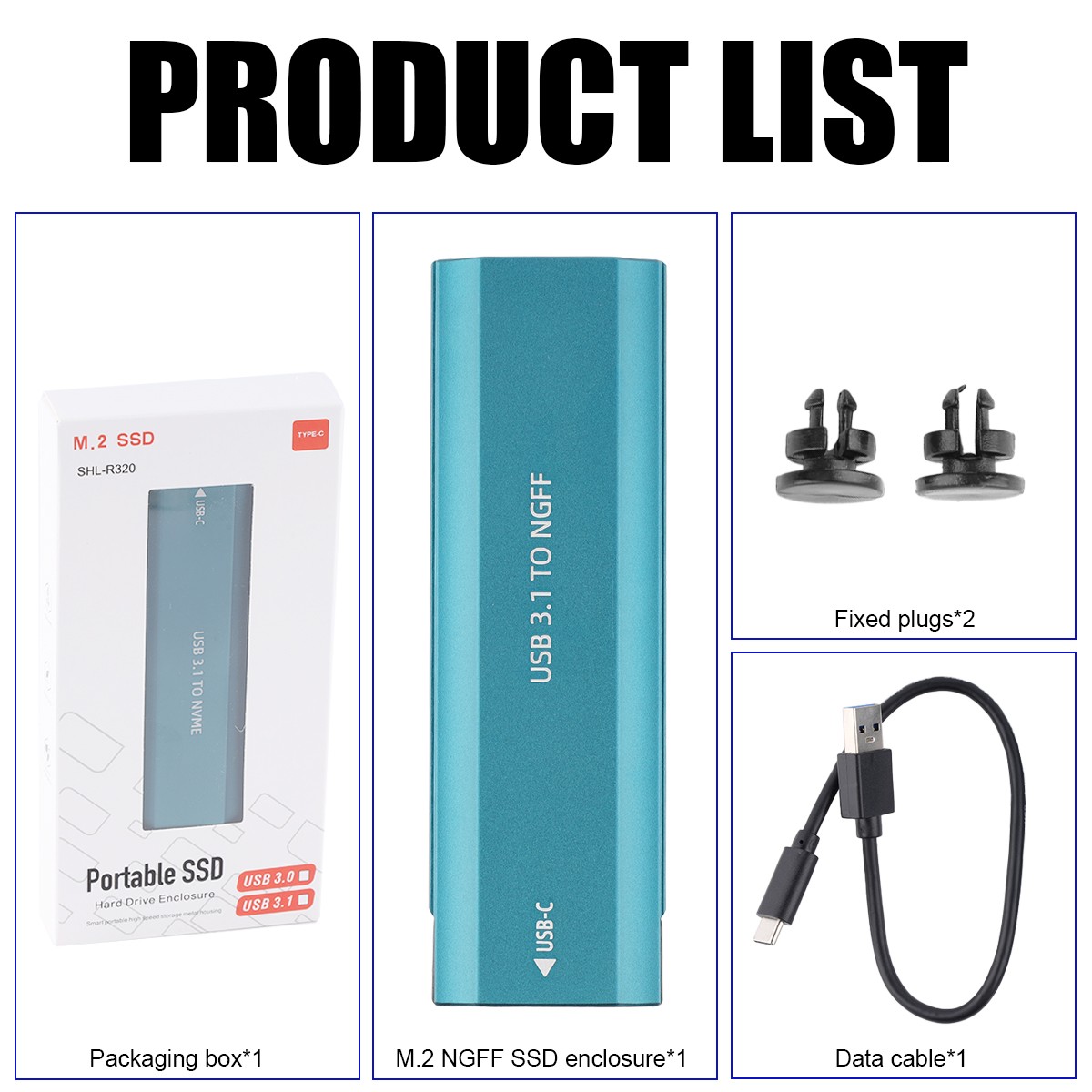 10Gbps M.2 NVME Enclosure USB C Gen2 PCI-E M.2 SSD Case NVMe External Case NEW